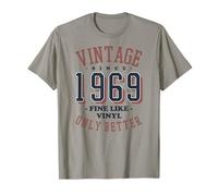 Vintage 1969 Fine Like Vinyl Only Better Retro Birthday T-Shirt