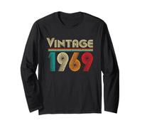 Vintage 1969 Retro 57 Years Old Men and Women 57th Birthday Manche Longue
