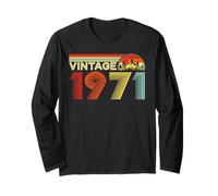Vintage 1971 Classic Year 1971 Birth of Birthday Vintage Manche Longue