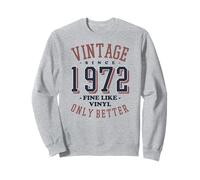 Vintage 1972 Fine Like Vinyl Only Better Retro Birthday Sweatshirt