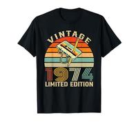 Vintage 1974 Limited Edition Retro Birthday Cassette Tape T-Shirt