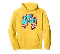 Vintage 1974 Still Rockin' Since Cadeau pour Femme Amateur de Musique Sweat à Capuche, Unisexe pour Adultes, Citron, M