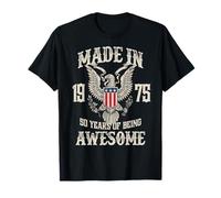 Vintage 1975 50th Birthday 50 Years of Being Awesome T-Shirt
