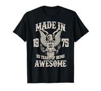 Vintage 1975 50th Birthday 50 Years of Being Awesome T-Shirt