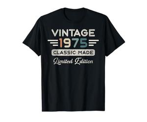 Vintage 1975 Limited Edition 51ème Anniversaire T-Shirt