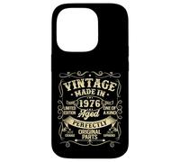 Vintage 1976 Made Or Born in 1976 Original Parts Birthday Coque pour iPhone 14 Pro
