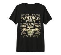 Vintage 1976 Made Or Born in 1976 Original Parts Birthday T-Shirt Haut de Gamme