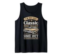 Vintage 1977 Birthday Classic Car for Legends Born in 1977 Débardeur