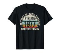 Vintage 1977 Birthday Gift Shirt 48 Years of Awesome T-Shirt