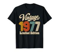 Vintage 1977 Édition limitée rétro 50e Anniversaire Design T-Shirt