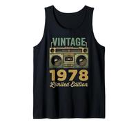 Vintage 1978 Classic Birthday Cassette Tape Player Vintage Débardeur