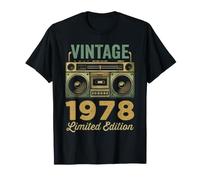 Vintage 1978 Classic Birthday Cassette Tape Player Vintage T-Shirt