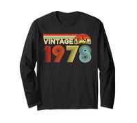 Vintage 1978 Classic Year 1978 Birth of Birthday Vintage Manche Longue