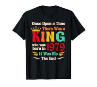 Vintage 1979 Birthday King Born in 1979 Legendary Men T-Shirt