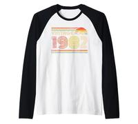Vintage 1982 44th Birthday 44 Years Old Men Women Vintage Manche Raglan