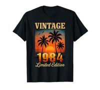 Vintage 1984 Édition limitée Retro Palm 41 Year Old Birthday T-Shirt