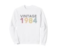 Vintage 1984 Rétro Couleur Classique Original Anniversaire Sweatshirt
