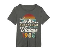Vintage 1985 Anniversaire 41 Ans Montagnes Retro T-Shirt, Femme Grandes Tailles, Asphalte, 4X