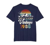 Vintage 1985 Anniversaire 41 Ans Montagnes Retro T-Shirt, Homme Grandes Tailles, Bleu Marine, 2X Tall