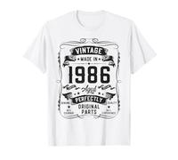 Vintage 1986 40yr 40th Birthday Gifts for Men 40 Years Old T-Shirt
