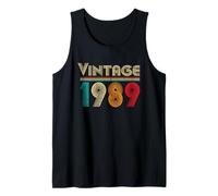Vintage 1989 Retro 37 Years Old Men and Women 37th Birthday Débardeur