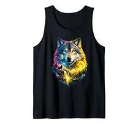 Vintage 2 Wolf pour Les Amateurs de Loups Moon Howling Funny Débardeur