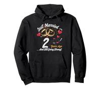 Vintage 2 years marriage anniversary Crew legends His/Her Sweat à Capuche
