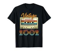 Vintage 2002 24th birthday cassette tape for men women B-day T-Shirt