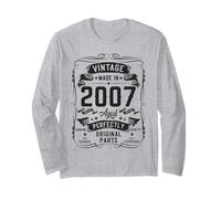 Vintage 2007 19yr 19th Birthday Gifts for Men 19 Years Old Manche Longue