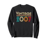 Vintage 2007 Retro 19 Years Old Boys and Girls 19th Birthday Sweatshirt