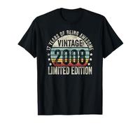Vintage 2008 Birthday Gift Shirt 17 Years of Awesome T-Shirt