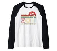Vintage 2011 Limited Edition Retro Year Vintage Birthday Manche Raglan
