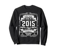 Vintage 2015 10yr 10th Birthday Gifts Boys Girls 10 Year Old Sweatshirt