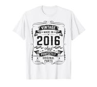 Vintage 2016 10yr 10th Birthday Gifts Boys Girls 10 Year Old T-Shirt