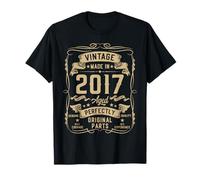 Vintage 2017 8yr 8th Birthday Gifts Boys Girls 8 Year Old T-Shirt