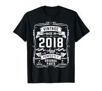Vintage 2018 7yr 7th Birthday Gifts Boys Girls 7 Year Old T-Shirt
