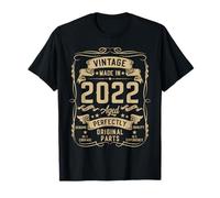 Vintage 2022 3yr 3rd Birthday Gifts Boys Girls 3 Year Old T-Shirt