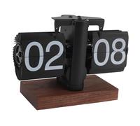 Vintage 24 Heures, Style Européen Automatique Page Tournant Horloge Rétro Flip Bureau Horloge Base avec Batterie étagère Horloges Simple Maison Salon Petite Balance Numérique