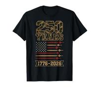 Vintage 250 Ans 1776-2026 Drapeau USA Fighter Jets 4 Juillet T-Shirt