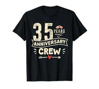 Vintage 35 years marriage anniversary Crew couple His/Her T-Shirt