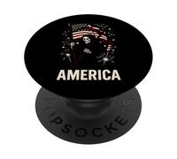 Vintage 4 juillet Freedom Grim Reeper Skeleton Fireworks PopSockets PopGrip Adhésif