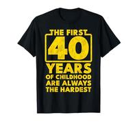 Vintage 40 Birthday Decorations Men Gag Funny Gift T-Shirt