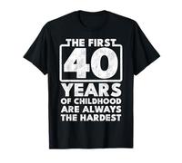 Vintage 40 Birthday Decorations Men Gag Funny Gift T-Shirt