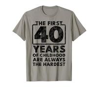 Vintage 40 Birthday Decorations Men Gag Funny Gift T-Shirt