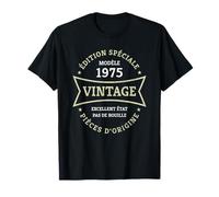 Vintage 50e anniversaire Né en 1975 Vintage 50 ans Cadeau T-Shirt