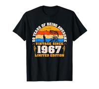 Vintage 59e Anniversaire 59-Year-Old Fishing Lovers Born 1967 T-Shirt