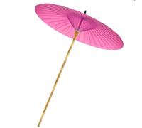 Vintage 6.5ft Chinese Patio Umbrella - Waterproof Oriental Parasol with Bamboo Pole UV Protection Sunshade for Outdoor Garden Dark Green Oil Paper Design