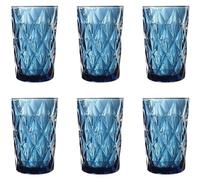 Vintage 6 Pièces Set Bus De Rome Roi Verre À Boire Verre Verres Verres A Vin Verre D'eau Long Verre À Boire - Bleu