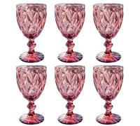 Vintage 6 Pièces Set Bus De Rome Roi Verre À Vin Verre Verres Verres A Vin Verre D'eau Long Verre À Boire - mauve