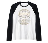 Vintage 60th Birthday Legend August 1967 60 Years Old Gift Manche Raglan